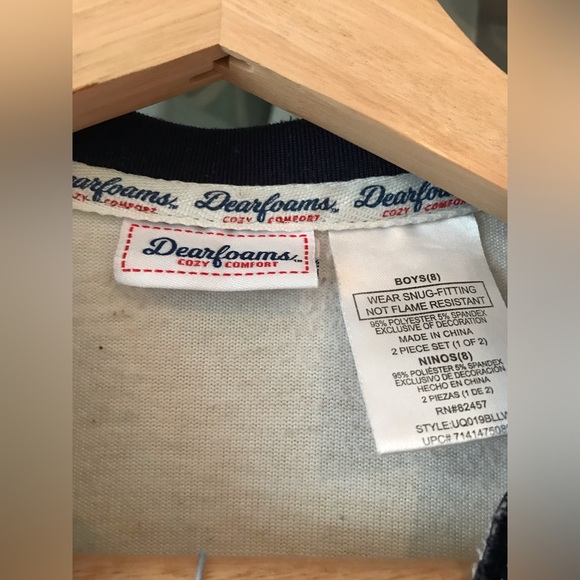 FREE! Dearfoams size 8 boys red buffalo check plaid Little Bear pajama set - Picture 4 of 5